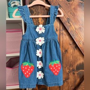 Baby Boden button-up woven dress - floral